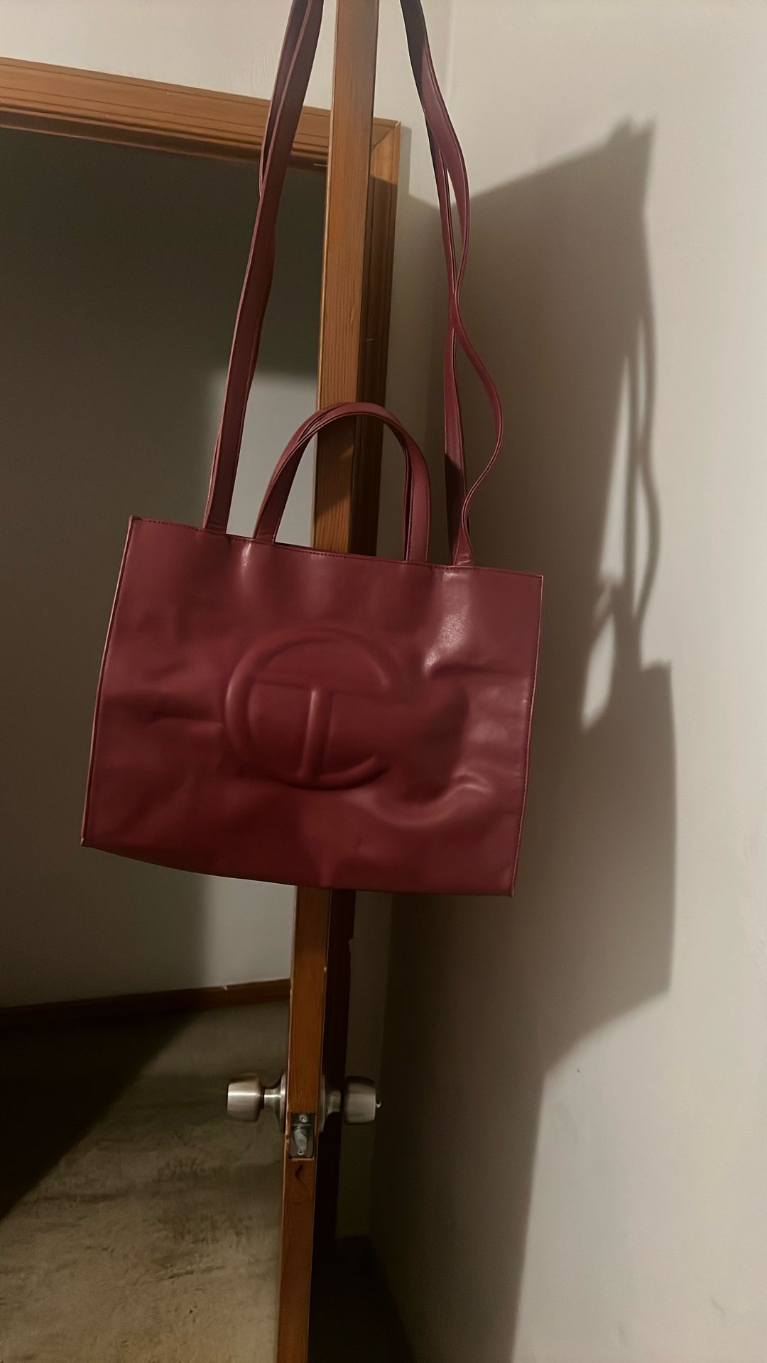 Telfar Large Purse Burgundy No Marks Or Nothing.