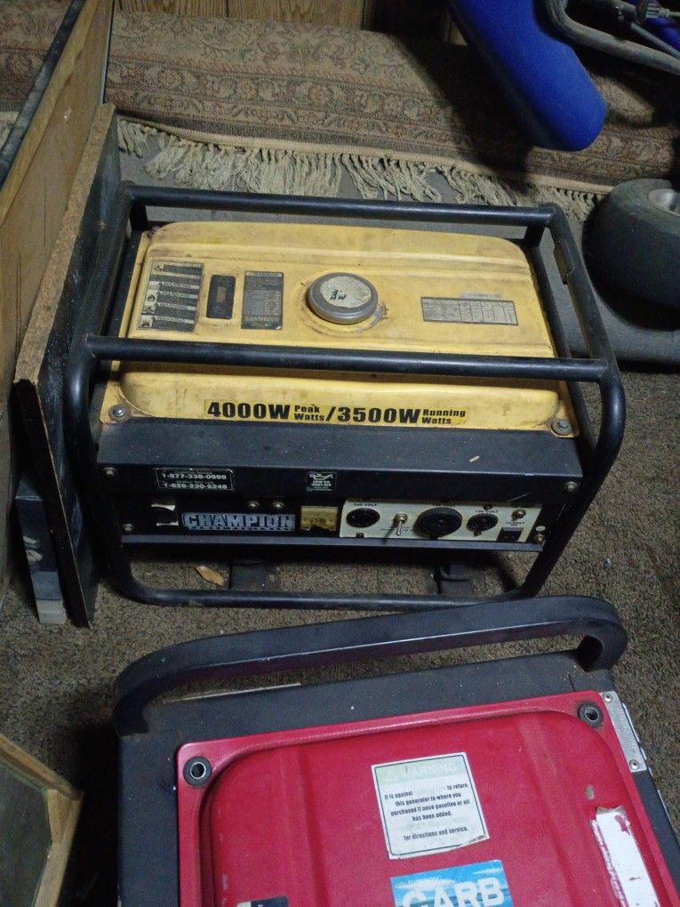 Champion Generator 4000w 3500w Running Watts