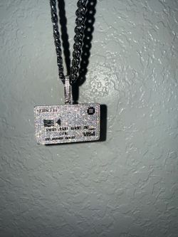 Vvs Moissanite Pendent 925 sterling sliver Chain