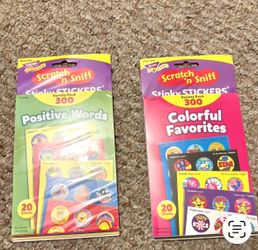 1000’s stickers-scratch & sniff, pirates, etc -children, teachers, scrapbooks