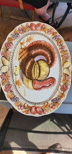Turkey platter vintage