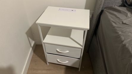 2 White End Tables with USB/Outlets
