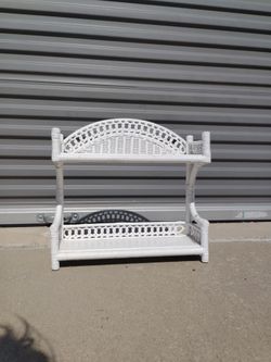 MCM rattan shelf