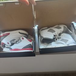 Two Pairs Toddler Retro Jordans