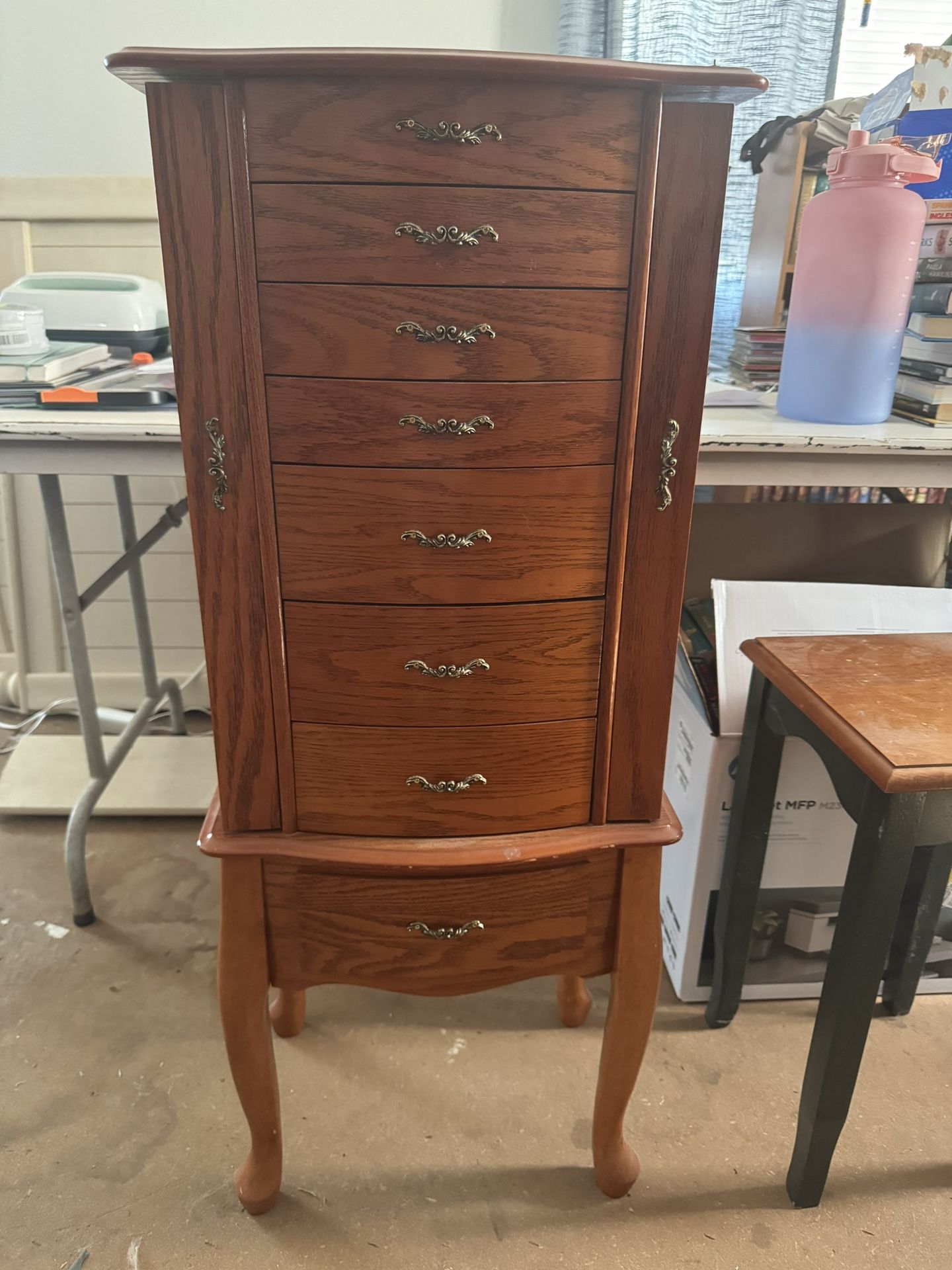 Antique Standing Jewelry Hutch