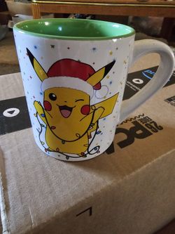 Pokemon Pikachu Christmas Coffee Mug Ceramic 14oz Holiday Celebration Cup C76