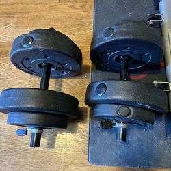 2-20lbs dumbbells