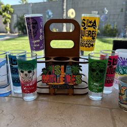  shot glasses (19)  $25 obo
