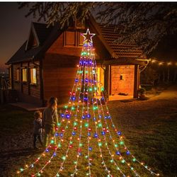 Star String Light Christmas Tree