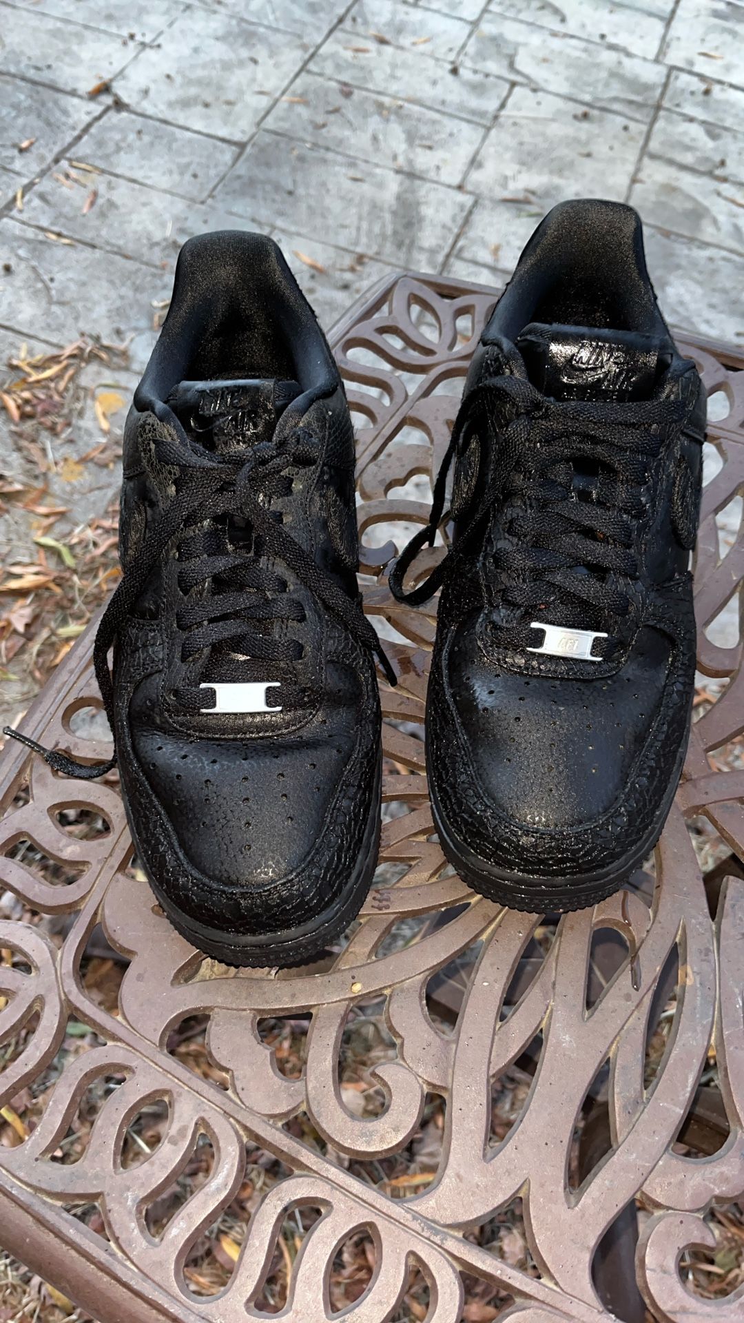 Black Air Forces Leather