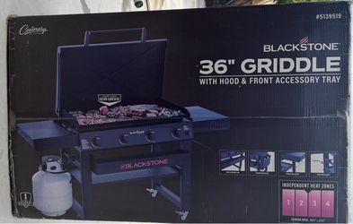 36 inch griddle with hood and front accessory Blackstone