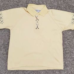 Women’s Coral Bay Golf Polo Shirt Top Size P Yellow