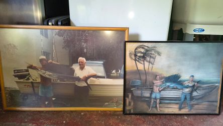 Vintage Miami fishing art