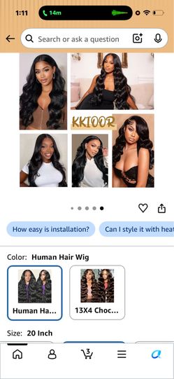 20 inch human hair