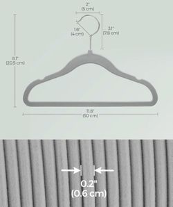 SONGMICS Baby Kids Hangers Rose Gold 360° Swivel Hook - Gray