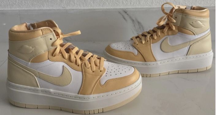 Size 12 Women / 10.5 Men - Air Jordan 1 Elevate High Celestial Gold W - NEW