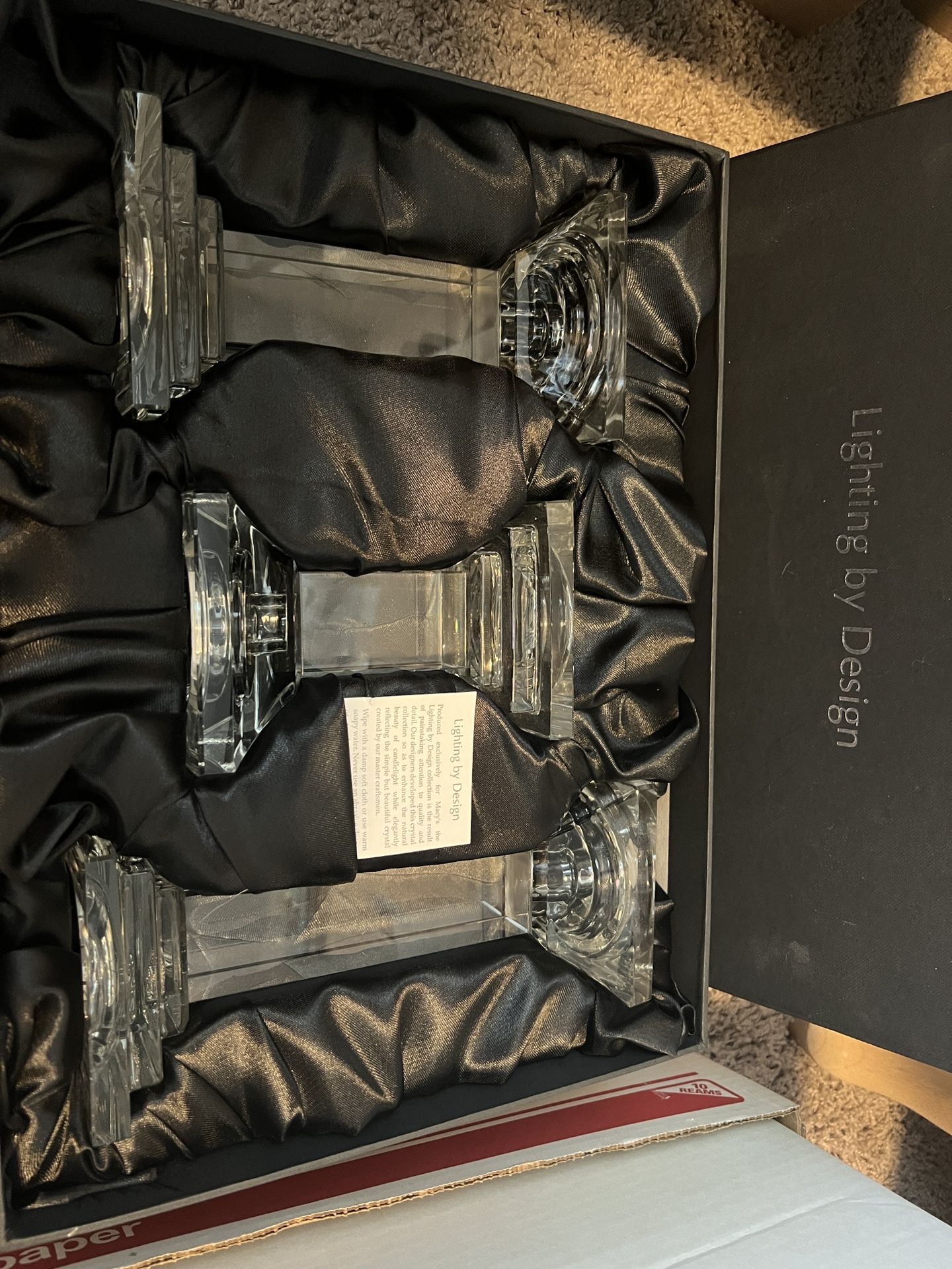 Crystal Pillar Candle Holders