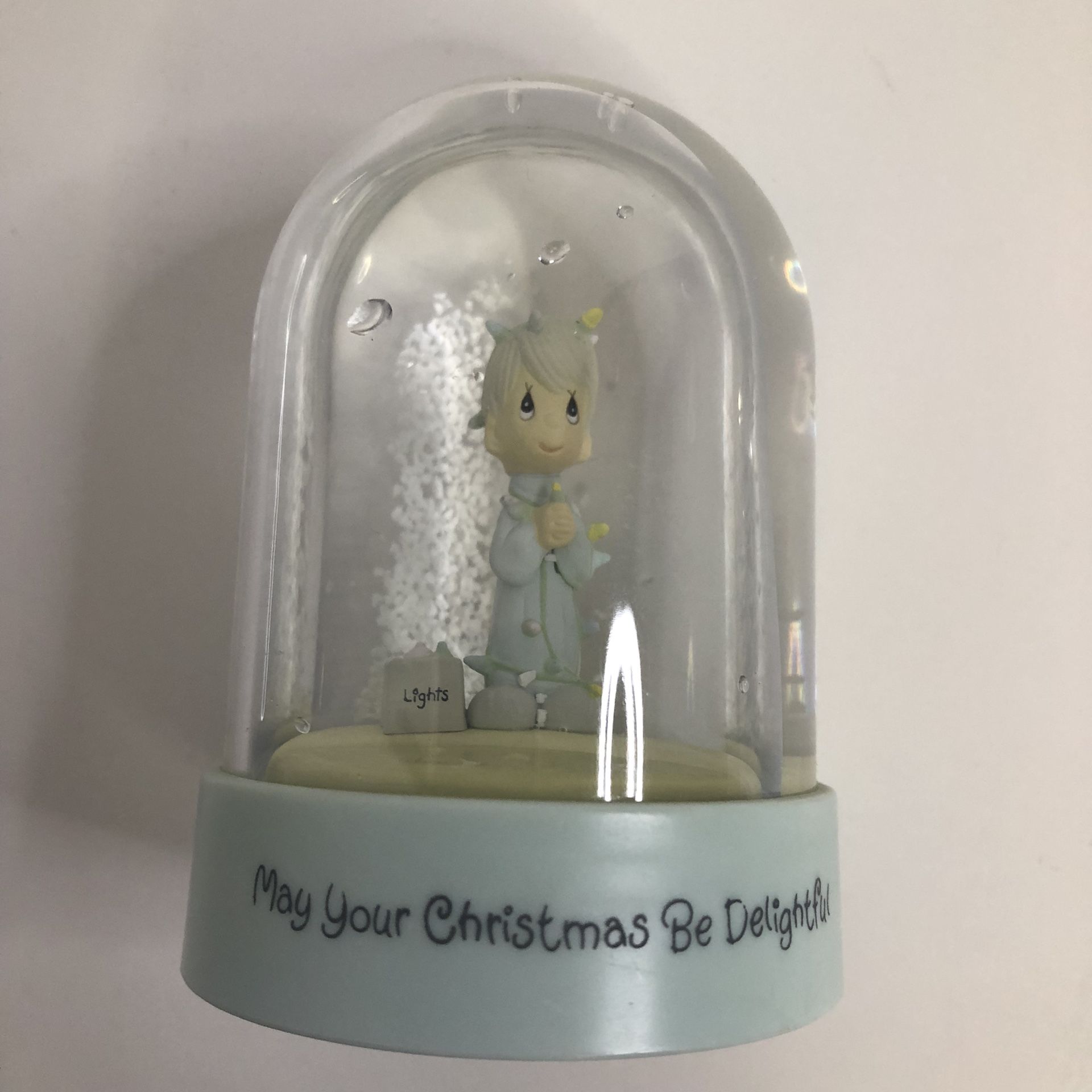 Precious Moments May Your Christmas Be Delightful Snow Globe 1997