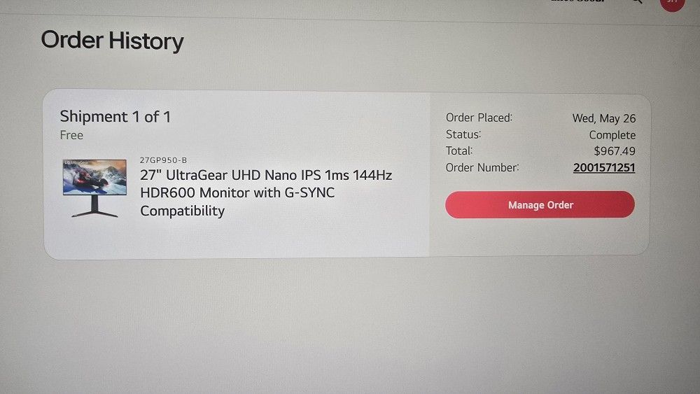 967$ Gaming Monitor With Red Pixel Line For 300 OBO