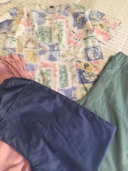 Nurse blouse, and pants.