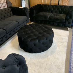 Black Ottoman   20% Off Sofas  Super Bowl Sale