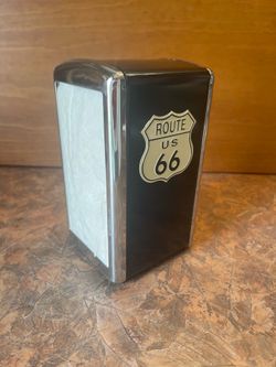 Route 66 metal napkin holder… perfect condition