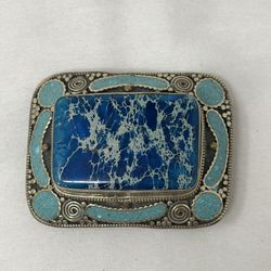 vintage turquoise belt buckle