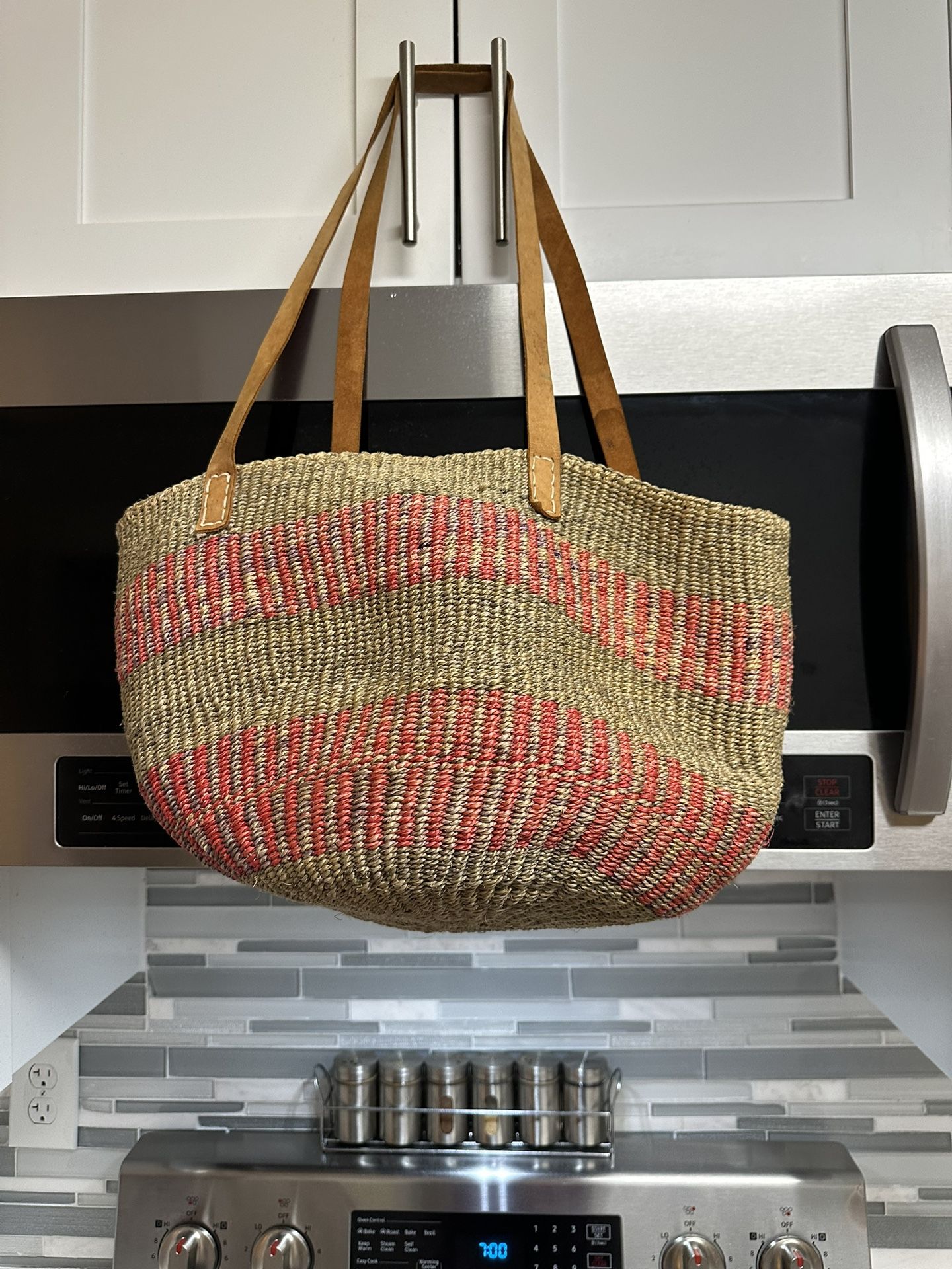 Woven Straw Tote Bag – Boho Style – $25 (Alexandria, VA)
