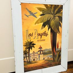 🌴🖼️ “Los Angeles By Clipper” (1936) Framed Travel Poster