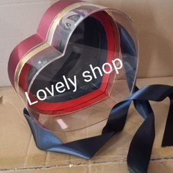 Acrylic Heart Boxes For Flowers Arrangements 