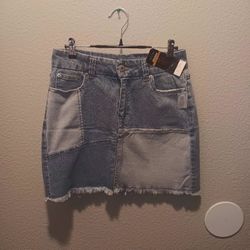 No Boundaries Blue Denim Skirt