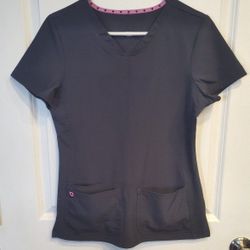 Dark Grey Medical Scrubs Top
