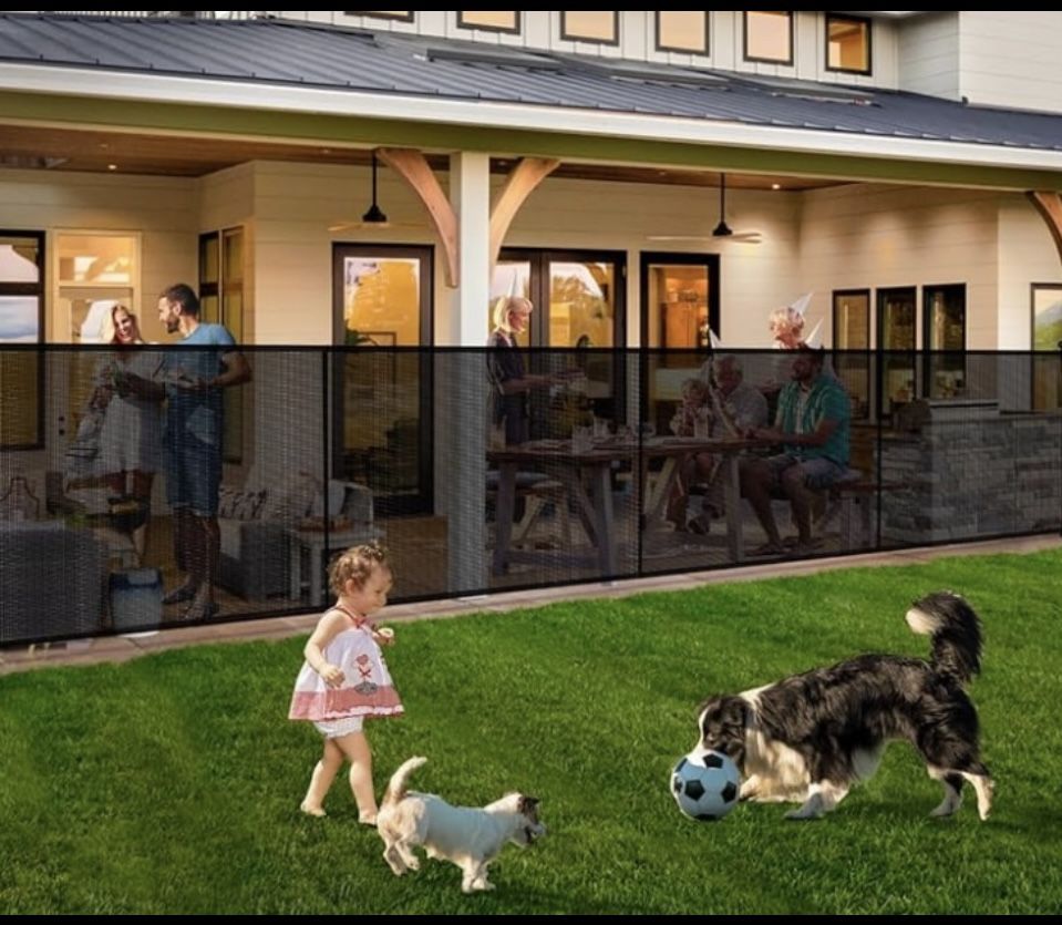 New Other Pravoluxmax 200" Extra Wide Retractable Pet/BabyGate For Indoor/Outdoor Large Openings, Black