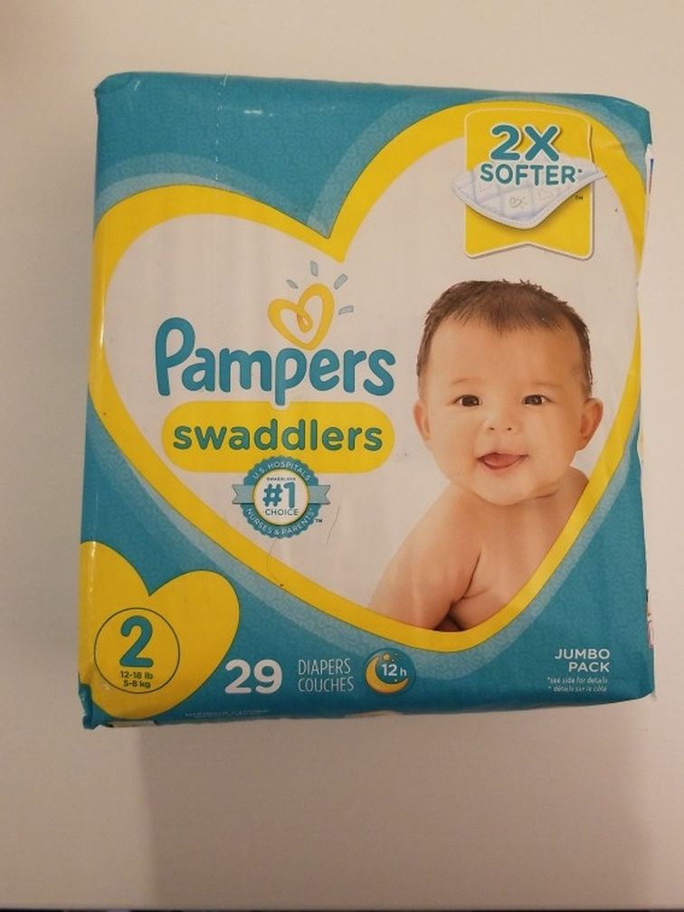 *NEW* Pampers Swaddlers Diapers, Size 2, 29ea