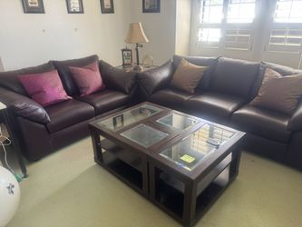 Leather Couch & Loveseat