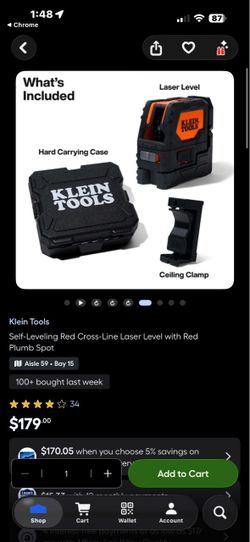 Klein laser leveler