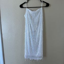 White Beaded Dress 