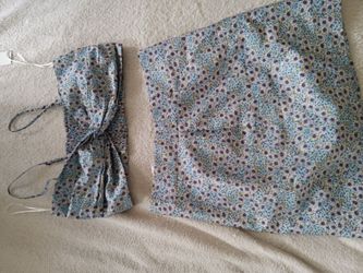 Floral Two-Piece Crop Top and Skirt Set