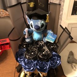 Stitch Con Flores Eternas 