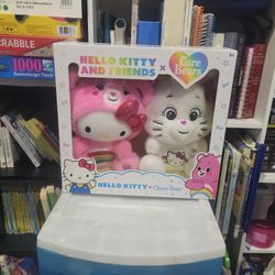 Care Bears Hello Kitty Loves Cheer Bear 10" Collectible Plush 2-Pack