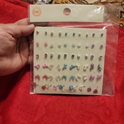 30 Pairs Of Hypo-allergenic Wonder Nation Girls Post Earings 