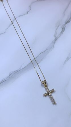 14k Stone Pendant and Necklace