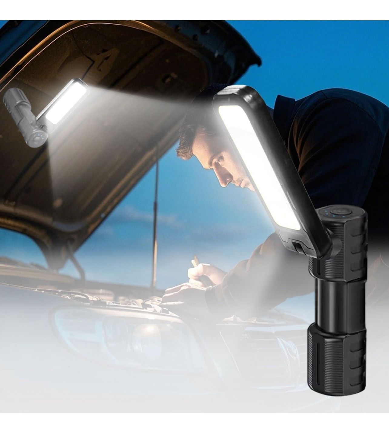 Brandnew Rechargeable Magnetic Work light, 180° Rotate Mechanic Grill Light for Car Repair, BBQ,Emergency, Camping, Outdoor & Mechanics Tools