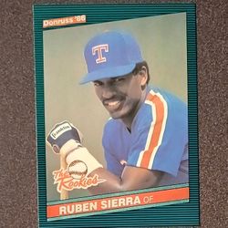 1986 Donruss The Rookies Ruben Sierra Texas Rangers #52 Baseball Card Vintage Collectible Sports