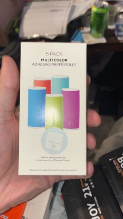 5 Pack Multi Color Adhesive Paper Rolls