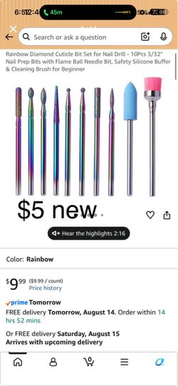 Nail drill bit set