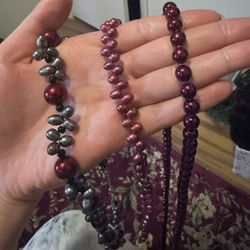 Glass Pearl Beaded Necklaces 