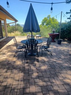 Iron outdoor patio set