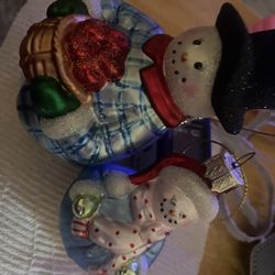 snowman Ornament Set Of Three$3. Nice For Anyone's Tree.