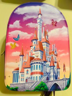 Loungefly Beauty and the Beast castle mini back pack